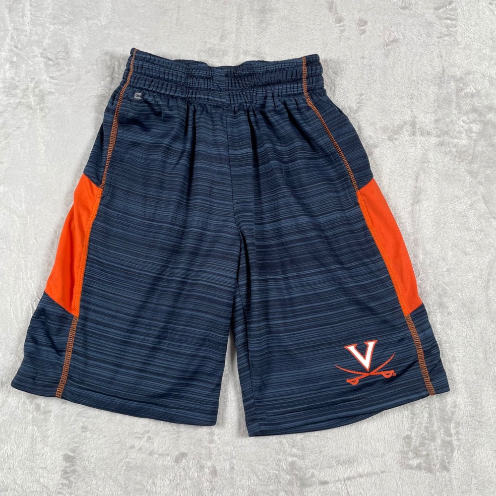 Colosseum Youth Virginia Cavaliers Basketball Shorts Size S 8-10 Navy Orange